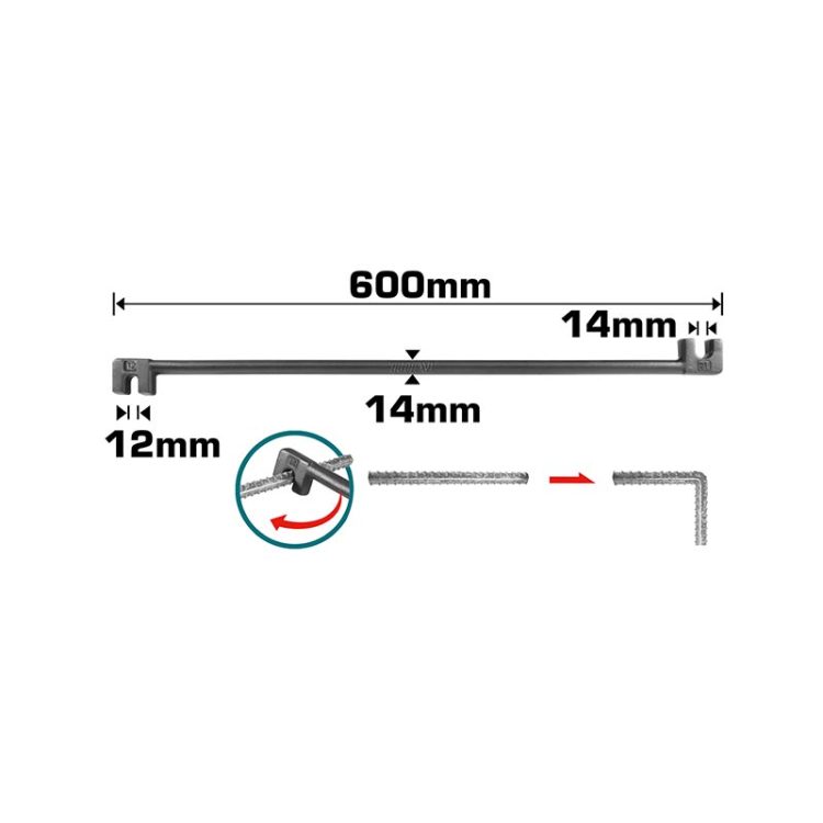 12-14MM مفتاح تطعيج حديد
