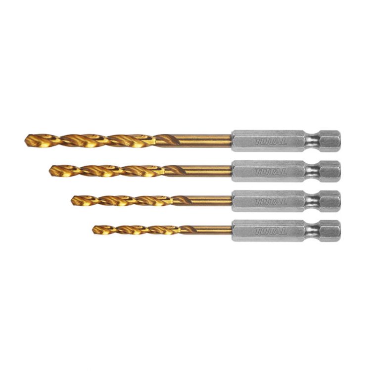 4PCS 1/4" طقم ريش حديد مع ادابتر