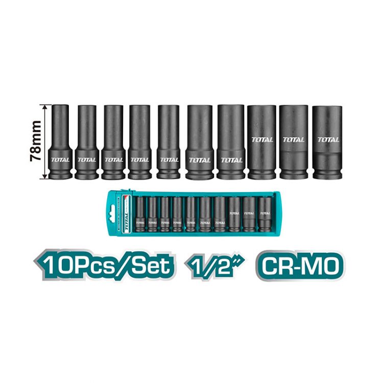 10PCS 1/2" طقم طربوش غميق