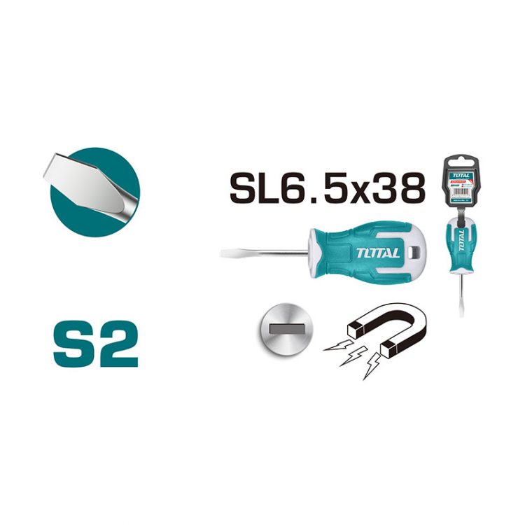 6.5*38 mm مفك براغي شق بلبل