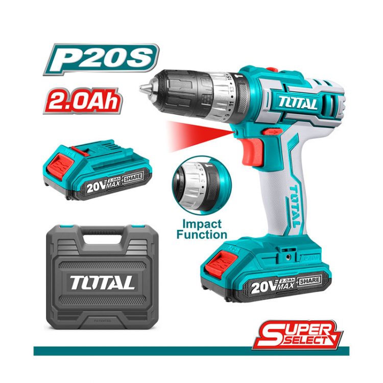 20V 2.0Ah 10mm مقدح بطاريتين ليثيوم شنطة رجراج