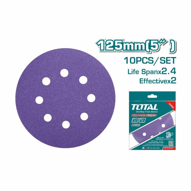 10 PCS 125mm(5") ورق حف برم شليخ شلاخ بنفسجي