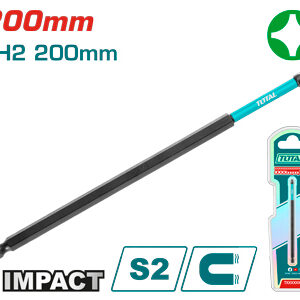 Impact PH2X200mm رأس مفك مقدح طويل